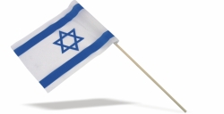 Vlajka Izrael malá 22x15 cm s tyčkou