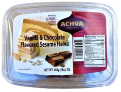 Halva Achva 454g s vanilkou a čokoládou, KOSHER
