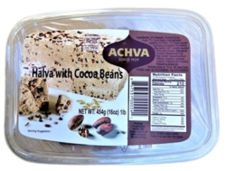 Halva Achva 454 g s kakaovými boby, KOSHER PARVE