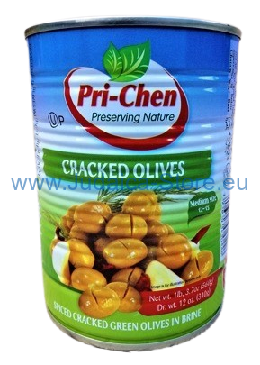 Olivy Pri-Chen 560 g, pikantní ve sladkokyselém nálevu KOSHER PARVE, KOSHER le PESACH